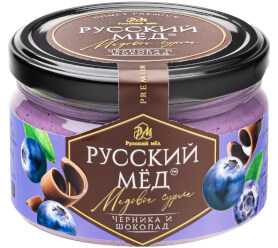 Медовое суфле черника и шоколад Русский мёд 250мл