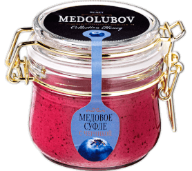 Медовое суфле Медолюбов с черникой (бугель) 250мл