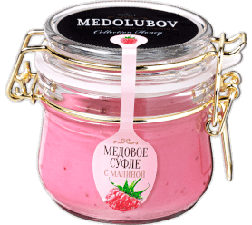 Медовое суфле Медолюбов с малиной (бугель) 250мл