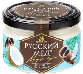 Медовое суфле кокос и шоколад Русский мёд 250мл