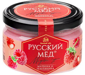 Медовое суфле малина и земляника Русский мёд 250мл